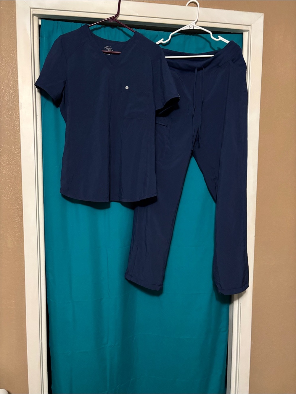 Women’s Navy Scrub  Pants – Lightweight Drawstring Pants with scrub top